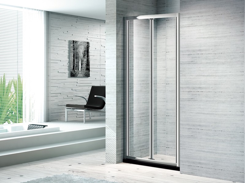 900mm Full Frame Bi Fold Shower Screen Front Door Only